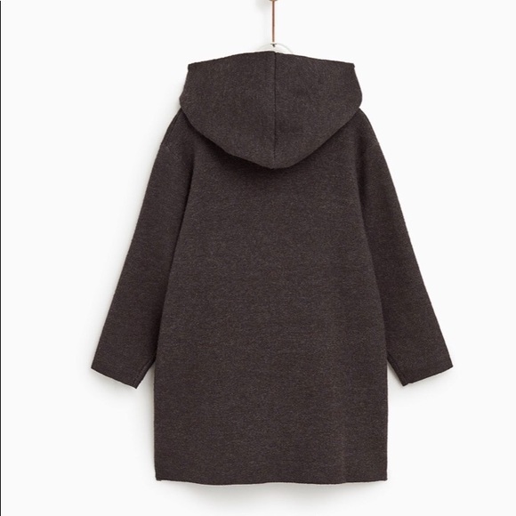 ⬇️ Zara Knitwear open coat hood & long sleeves B2 - Picture 2 of 5